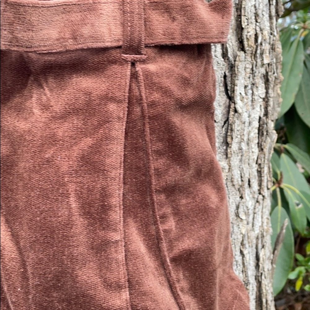 NWT Little Legends Velour Velvet Brown Jumper Dress Tie Waist